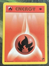 1st Edition Fire Energy 128/132 - Gym Challenge - Near Mint