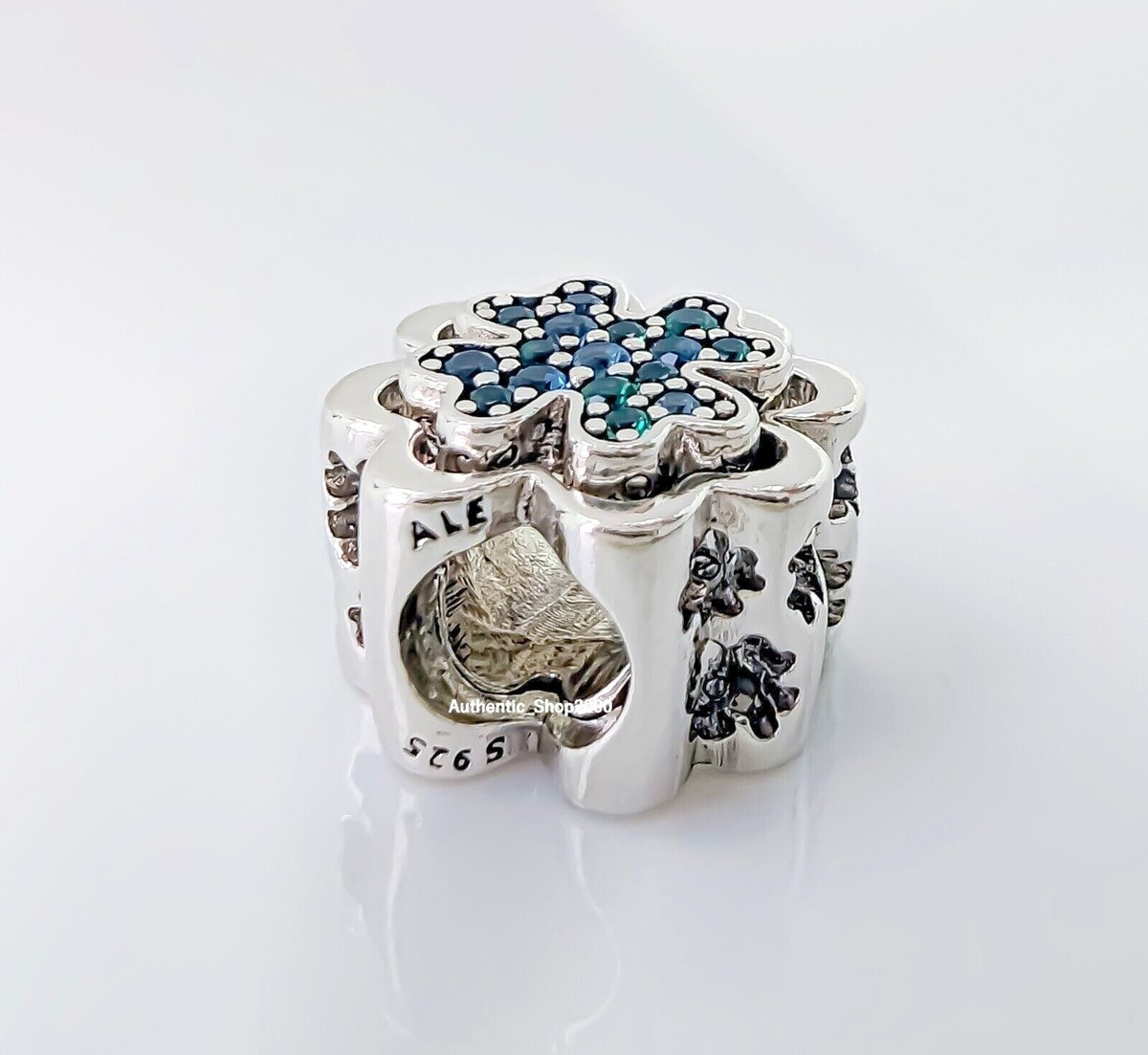 New 100% Authentic PANDORA 925 Green Splittable Four Leaf