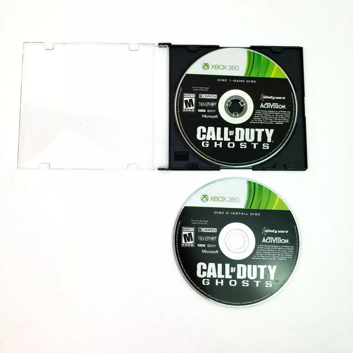 Call of Duty Ghosts Video Game for Xbox 360, 2 Discs Set PRE-OWNED