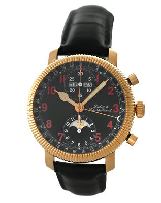 Dubey & Schaldenbrand Moondate Chronograph 18k Gold Triple Calendar 38MM Auto