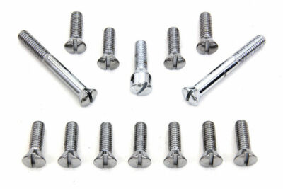 Transmission Top Cover Screw Kit Chrome for Harley Davidson by V-Twin