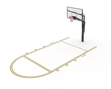 Murray Sporting Goods Basketball Court Marking Stencil Kit - Free Throw Lane