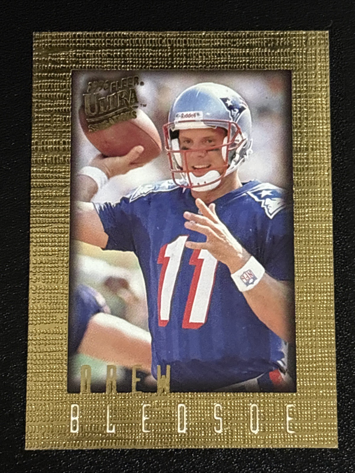 Football 1996 Fleer Ultra Sensations Drew Bledsoe Patriots Quarterback #62
