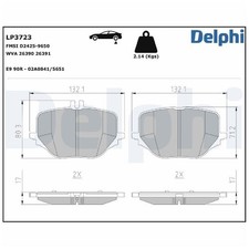 Satz Bremsbeläge Bremsklötze hinten für Mercedes S-Klasse V223 W223 | 2383985