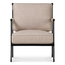 Moe's Home Collection Vecchia Occasional Chair Fabric Beige