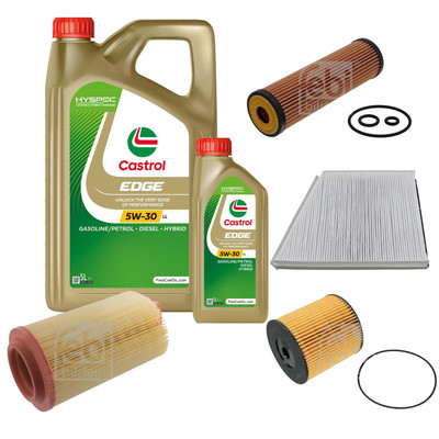 FEBI Inspektionspaket 6L Castrol EDGE Titanium FST 5W-30 LL für Mercedes-Benz