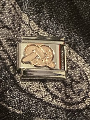 Neu Rotgold Glücksknoten Charm passt 9mm klassisch italienisch/Nominierung Armband
