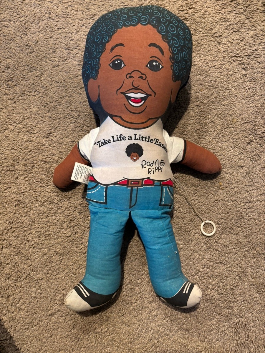 VERY RARE 1973 Pull String Talking Rodney Rippy doll by Shindana Toy Company