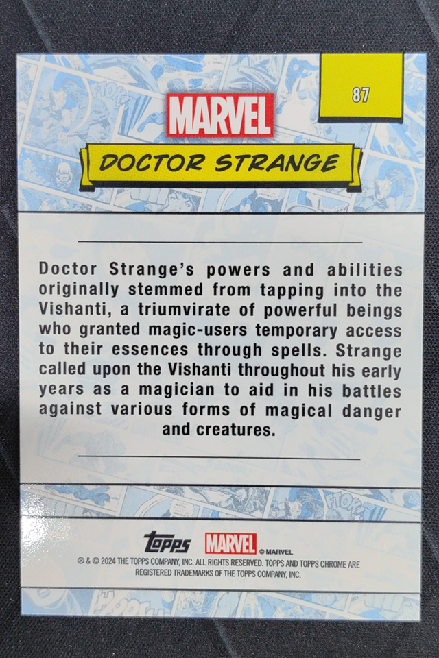 2024 Topps Chrome Marvel Sapphire Doctor Strange Yellow Refractor /75 ...