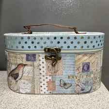 Rare Punch Studio The Gifted Line Jewelry Box/Makeup Case Mirror Bird Travel VGC