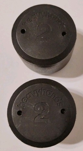 AMF Heavy Hands 2Lb Aerobic Weights 2 Total Vintage Screw On Ends USA