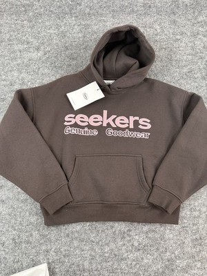 Sisters and Seekers Hoodie Women Small Brown Oversized Sweatshirt Street N102