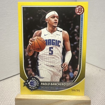 2025 Topps Bowman Basketball Paolo Banchero Yellow /75 #94
