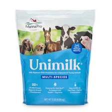Manna Pro Uni Milk Instantized Milk Replacer 9 Pound Probiotics for Young Ani...