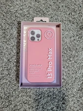 Pink Sky iPhone 13 Pro Max & 12 Pro Max Pink Silicone Protective Magsafe Case