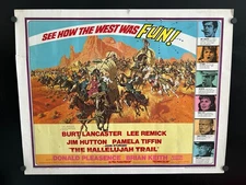 original 1965 THE HALLELUJAH TRAIL Half Sheet Movie Poster 22x28 Burt Lancaster