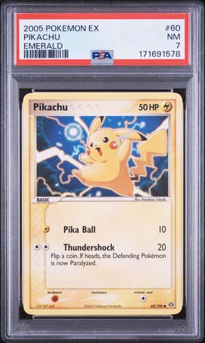 Pikachu graded PSA 7 for sale on eBay