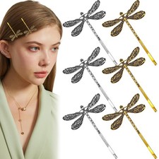8Pcs Dragonfly Hair Clip Wedding Vintage Decorative Hair Pins Bridal Headdres...