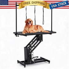 Dog Grooming Table 43" 350LBS Hydraulic Adjustable Heavy-Duty Steel Non-Slip