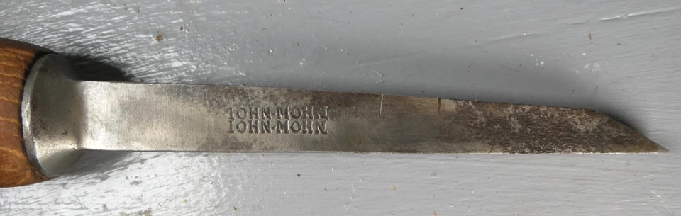 Cincel de mortaja pegatina de cerdo de 3/8" de acero fundido garantizado por Iohn Mohn de colección temprana Foto 4 de 4