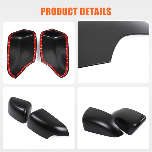 ABS Matte Black Outer Rearview Mirror Cover Trim For Ford Ranger T6 T7 2012-2021 - Picture 10 of 24