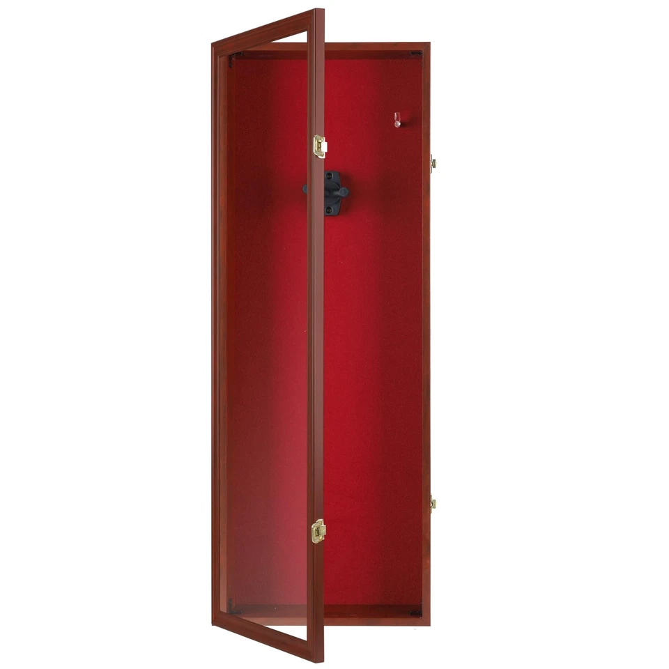 Vitrina de Violín Estuche de Violín Soporte para Colgar 33" Altura Acabado Caoba Marco... Foto 2 de 4