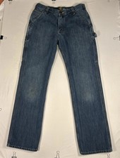 Carhartt Carpenter Jeans Men s 32x32 Blue Denim Utility Relaxed Fit 103327 966