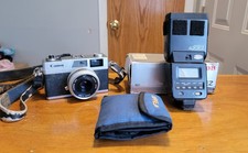 Vintage Canon Canonet 28 Camera w/ Accessories- Untested