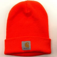 Carhartt blaze orange 2023 made Canada winter cuff hat BOG