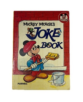 Vintage MICKEY MOUSE'S JOKE BOOK Disney Hardcover Witzbuch 1977 Top Zustand