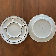 Vintage Thomas Rosenthal Group Germany Fondue Plates Scandic Shadow Set Of 2