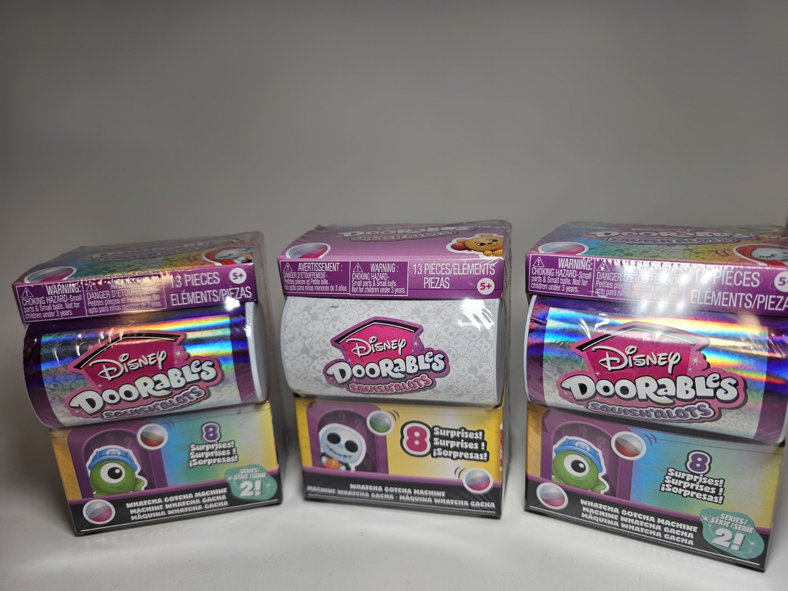 Disney Doorables Squish’alots Whatcha Gotcha Machine Lot Of 3