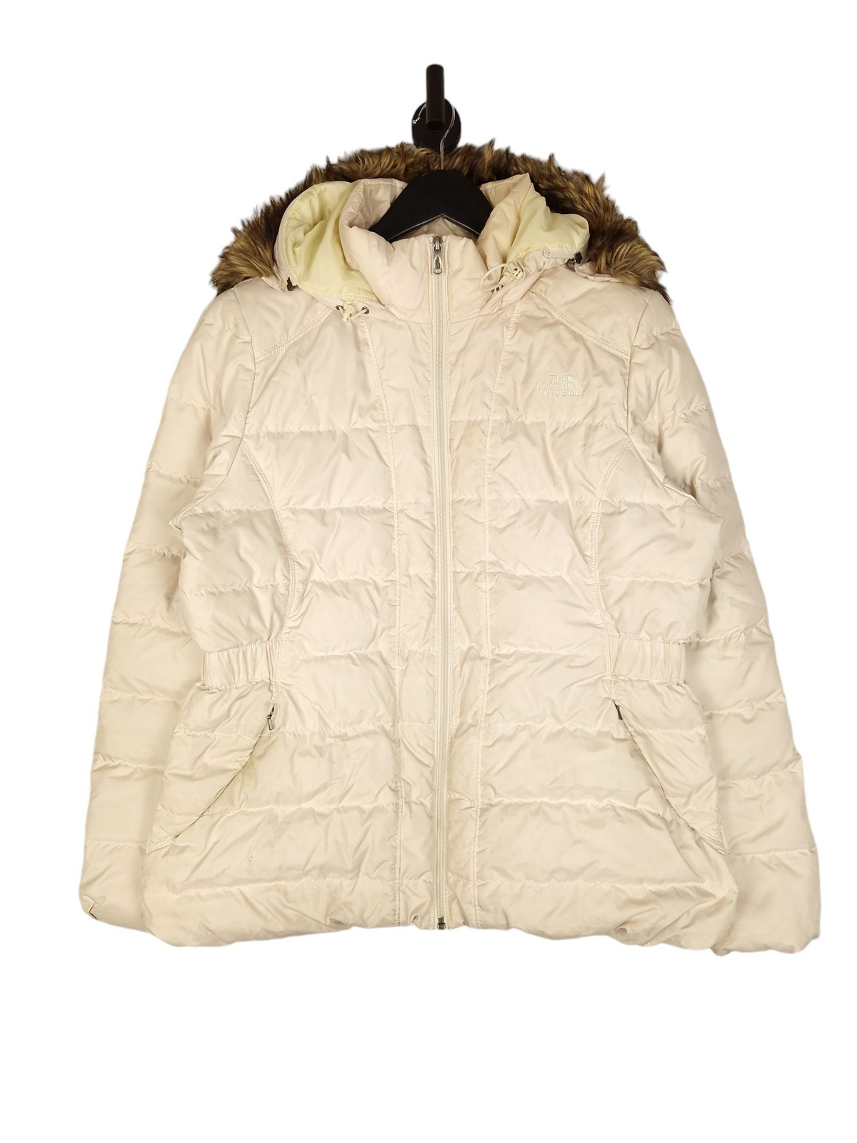 The North Face 550 Puffer Jacket Size XL in Cream Women's Down Parka Coat