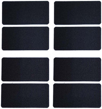 Square Shape Shoe Hole Prevention Repair Patches/Inserts for 8 Holes Black 