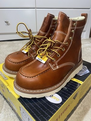 HERMAN SURVIVORS Oakridge Brown Leather Steel Toe Work Boots Men's Size 7.5 