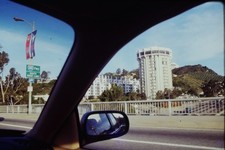 1990s View of 405 FWY Freeway and The Century Plaza Hotel CA 35mm Slide