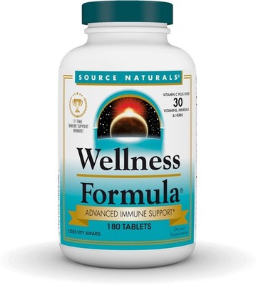 Source Naturals Wellness Formula 180 Tabs pflanzliche Immunabwehr Vitamin C & Zink