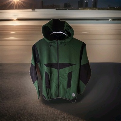 New I AM SUPERHERO Green Arrow Super Hoodie Mens Large Green Superhero Full Zip 