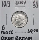 1913 Great Britain 6 Pence