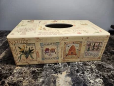 Tissue Box Cover Bob’s Boxes Berries & Bouquet Nature Vintage R.A. Lang