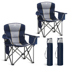 Let'S Camp Lets Camp Folding Camping Chair Oversized Heavy Duty Padded Outdoor