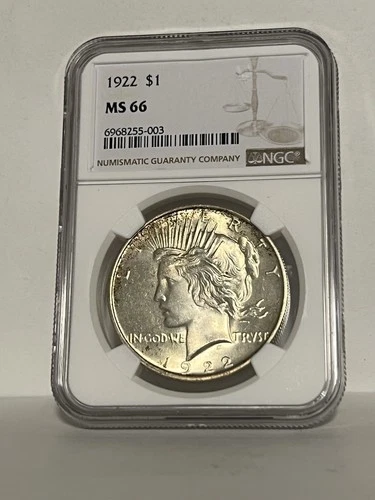 1922-P NGC MS66 $1 Silver Peace Dollar