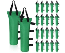 Amylove 20 Pack Sand Bags for Weight Bulk Green Canopy Weight Bags 500 Lbs Total
