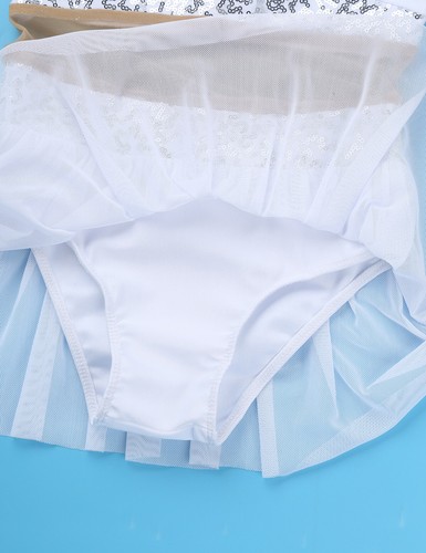 Niñas Vestido de Baile de Ballet Lentejuelas Niños Leotardo Falda Ropa de Bailarina Disfraz - Imagen 96 de 107