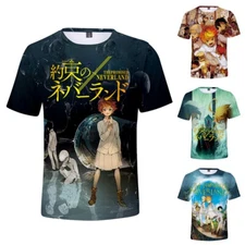 New The Promised Neverland T-shirt Men Women Teens Manga Casual Short Sleeve Tee