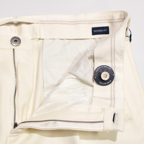 Incotex NWT Dress Pants Size 52R (US 36) Tapered Fit Super 100's in Ivory Wool - Picture 4 of 17