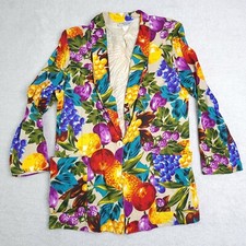 Ken Sington Square Blazer Women's Large USA Made 1 Button Pockets Shoulder Pads