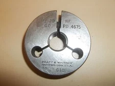 1/2-20 NF GO Thread Ring Gage, Pratt and Whitney, Hartford CT