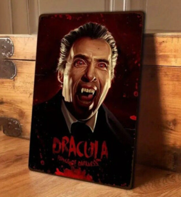 Christopher Lee Hammer Horror Dracula Prinz der Finsternis Blechschild Wandbild