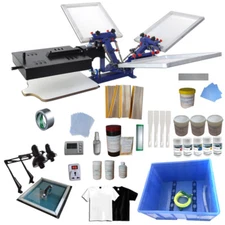 Silk Screen Printing Start Materiaks Kit 3 Color Micro-adjust Printer with dryer
